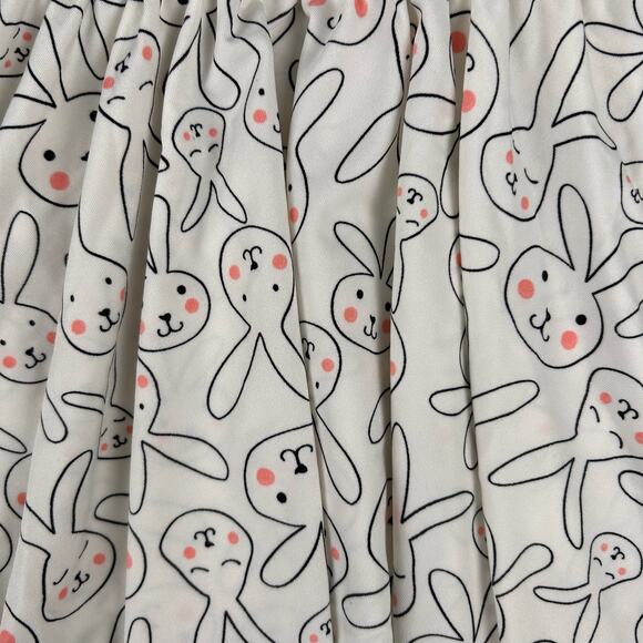 Dot Dot Smile Girl's Dress 2T White Bunnies Short Sleeve Flapper Skater Dress - Picture 4 of 6
